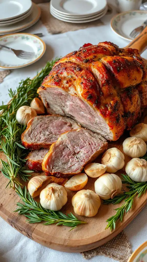 garlic rosemary roasted lamb