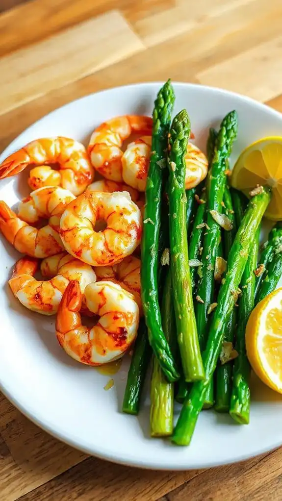 garlic shrimp with asparagus