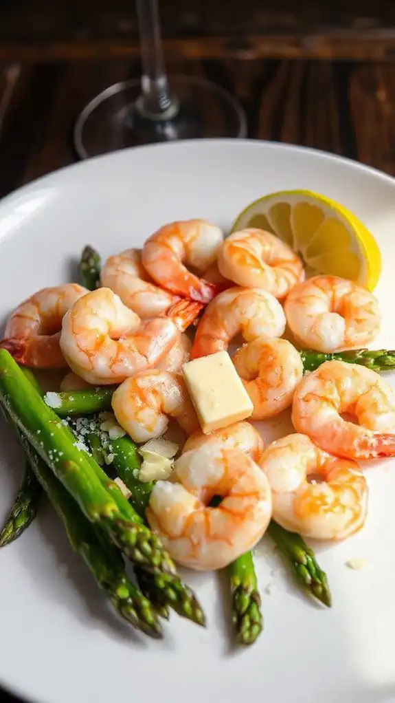 garlic shrimp with asparagus