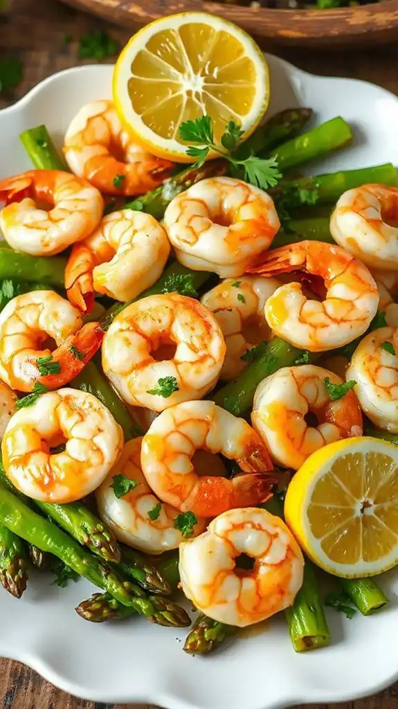garlic shrimp with asparagus