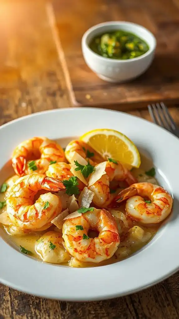 garlic shrimp with parmesan