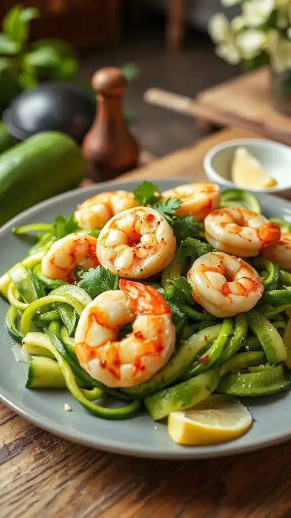 garlic shrimp zucchini noodles
