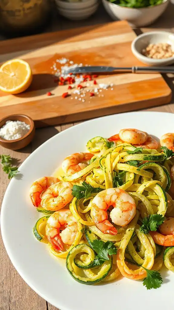 garlic shrimp zucchini noodles