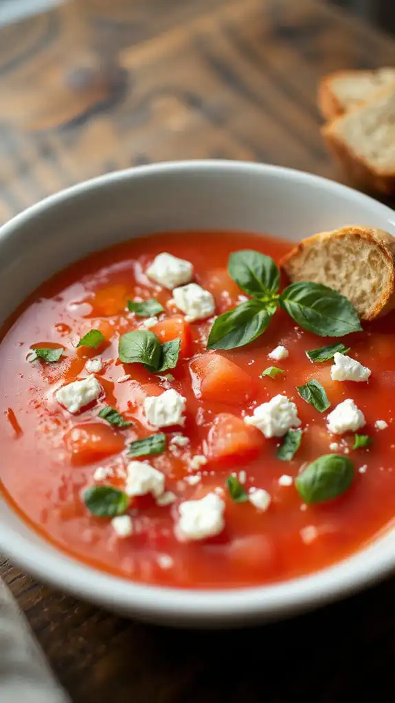 garnish your chilled soup