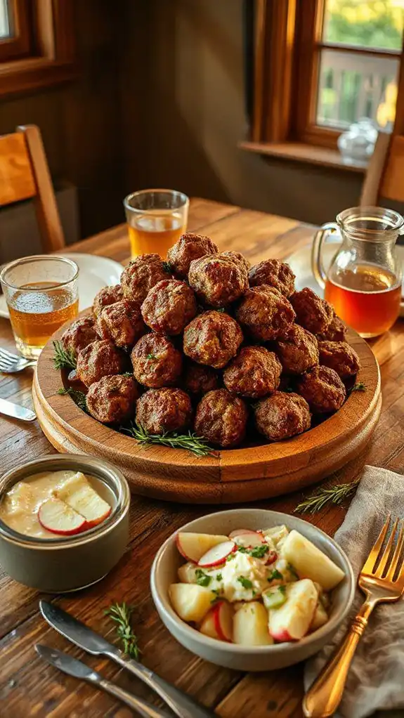 german style savory meatballs