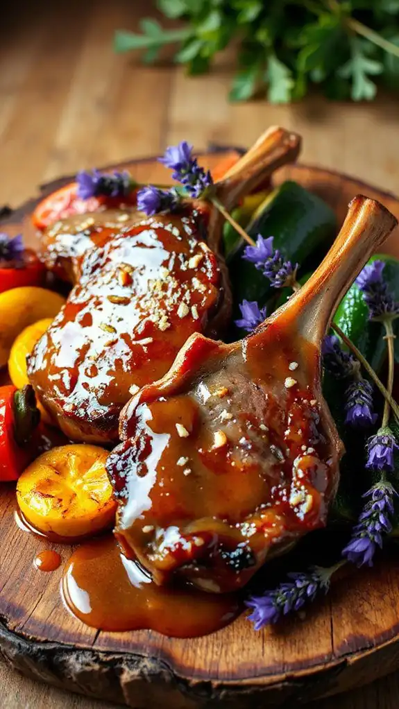 ginger lavender honey lamb