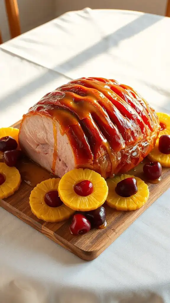 glazed ham with pineapple