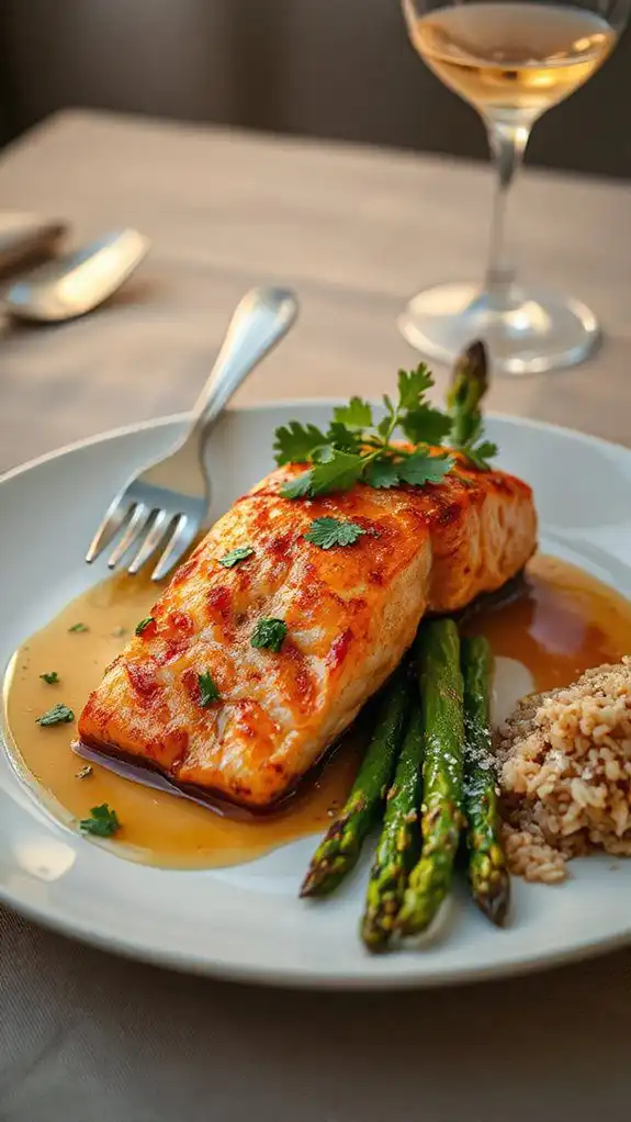 glazed salmon with spice