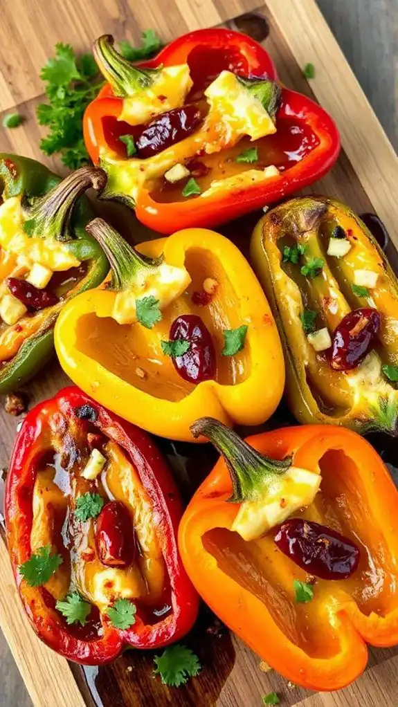 glazed spicy bell peppers glazed spicy bell peppers