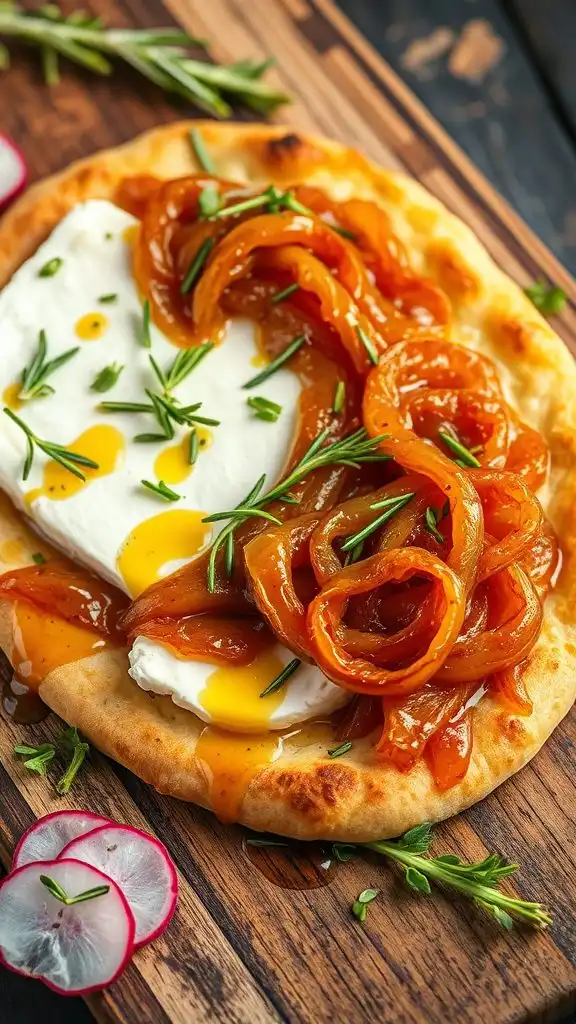 goat cheese onion flatbread recipe