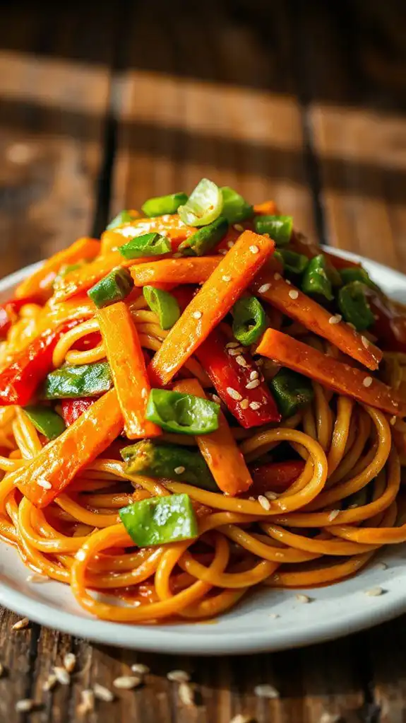 gochujang flavored noodle dish