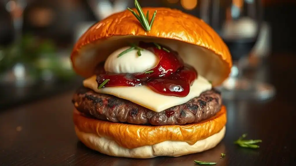 gourmet brioche burger creation