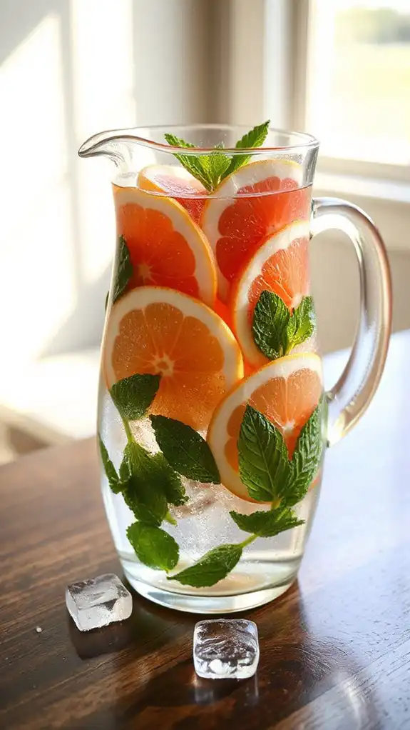 grapefruit mint flavored water grapefruit mint flavored water
