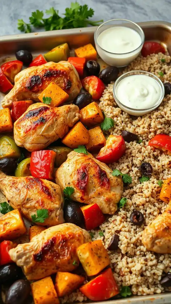 greek chicken quinoa bake