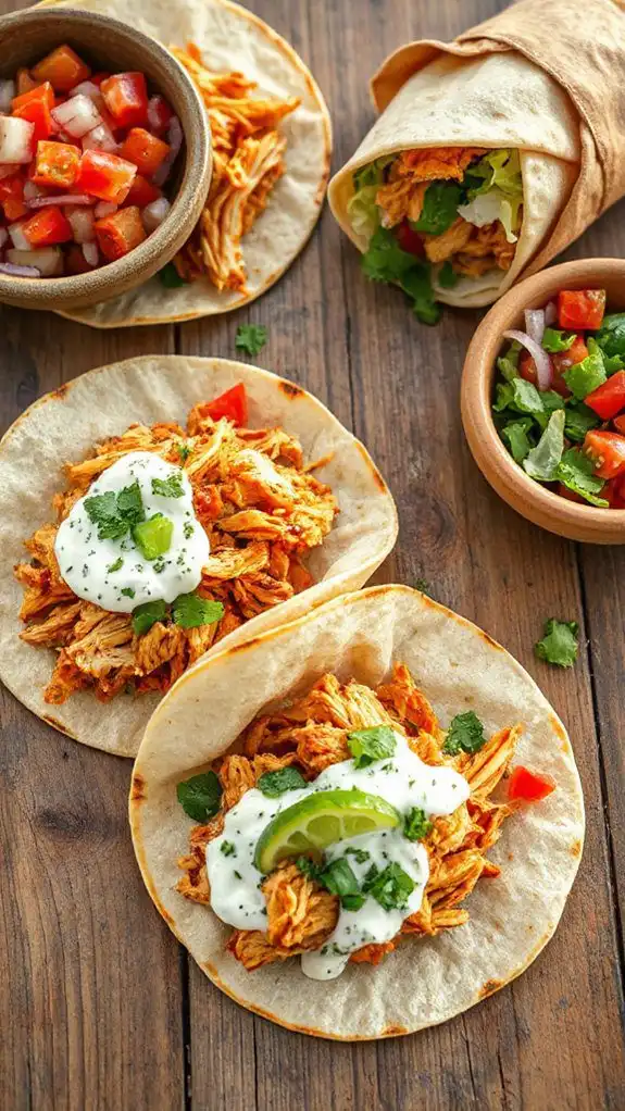 greek inspired chicken tacos