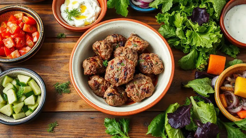 greek inspired lamb burger bowl