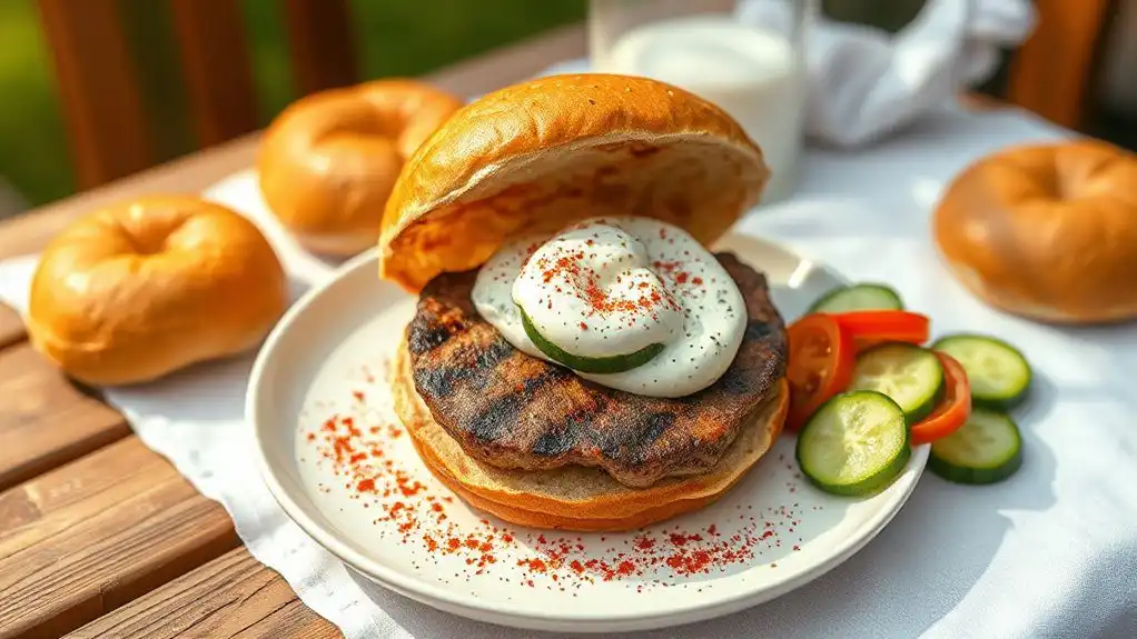 greek inspired turkey burger