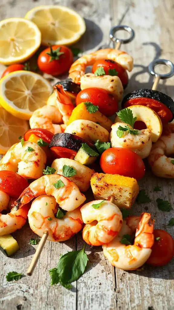 grilled assortment of seafood