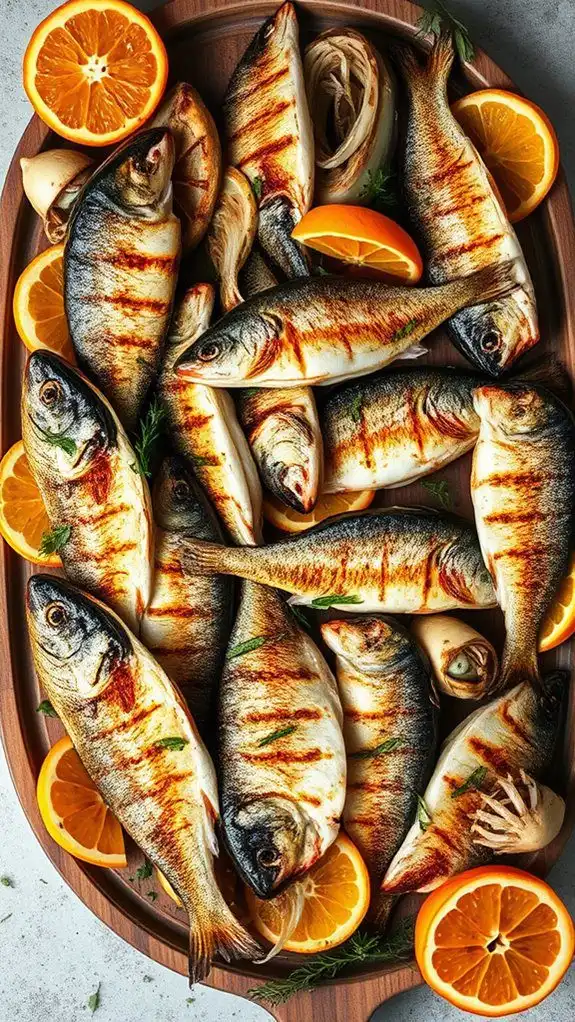 grilled branzino with fennel
