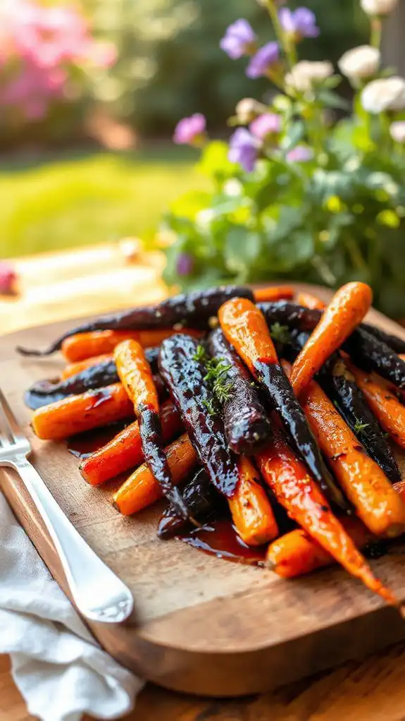 grilled carrots with balsamic glaze grilled carrots with balsamic glaze