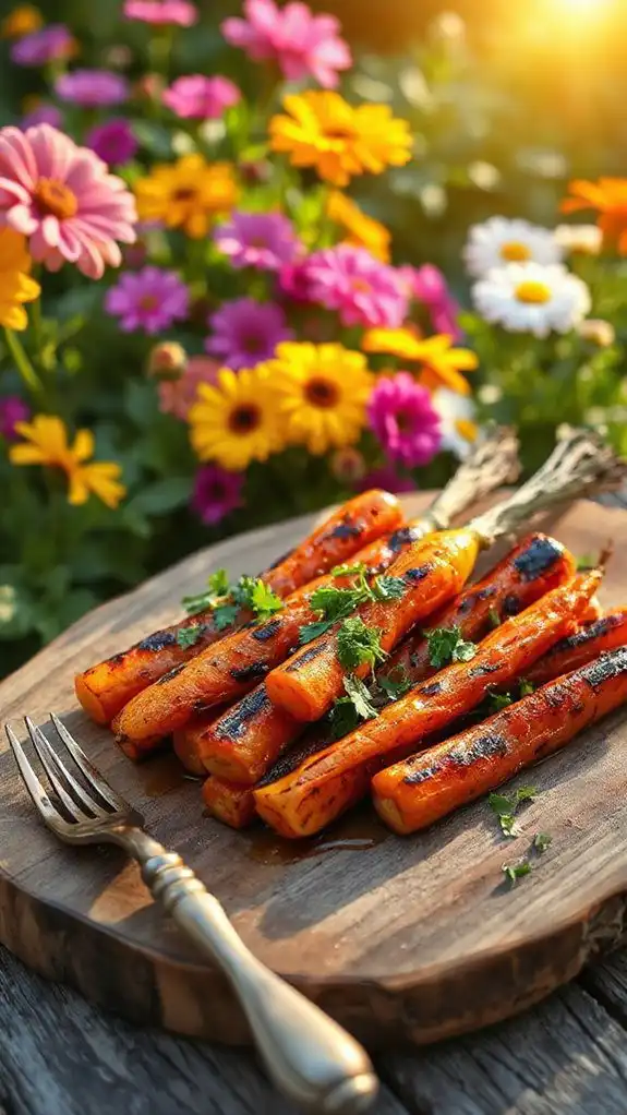 grilled carrots with honey