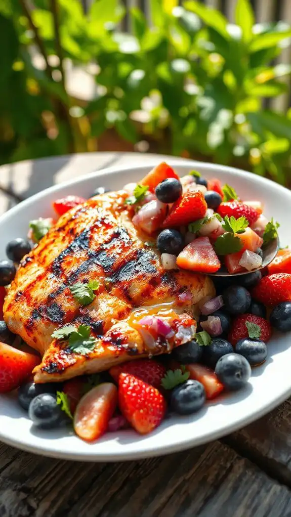 grilled chicken berry salsa