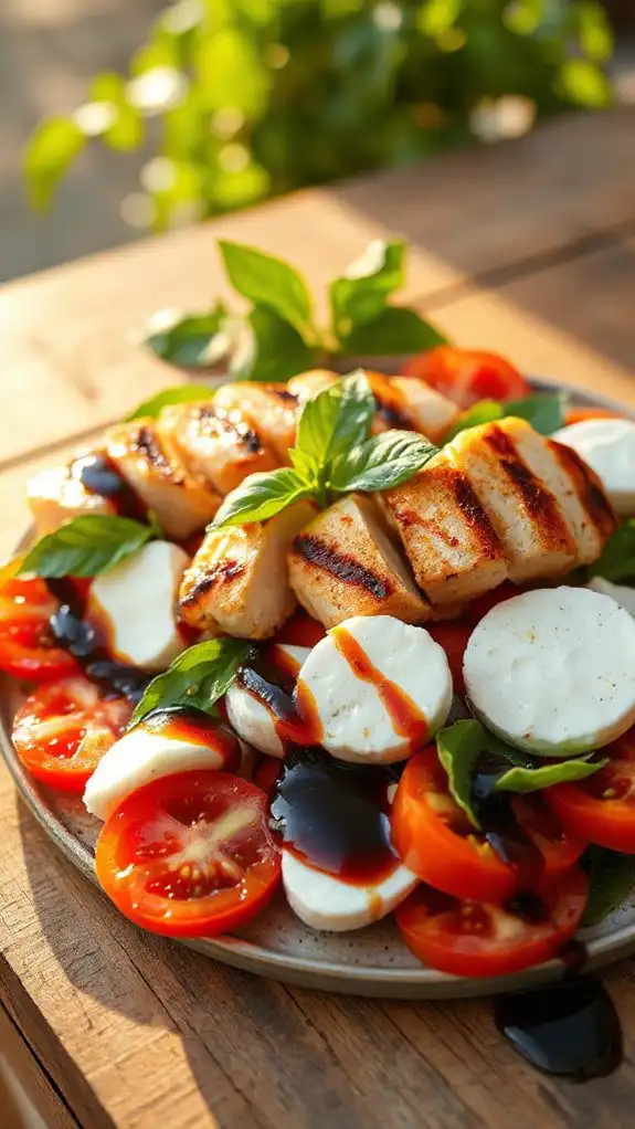 grilled chicken caprese salad