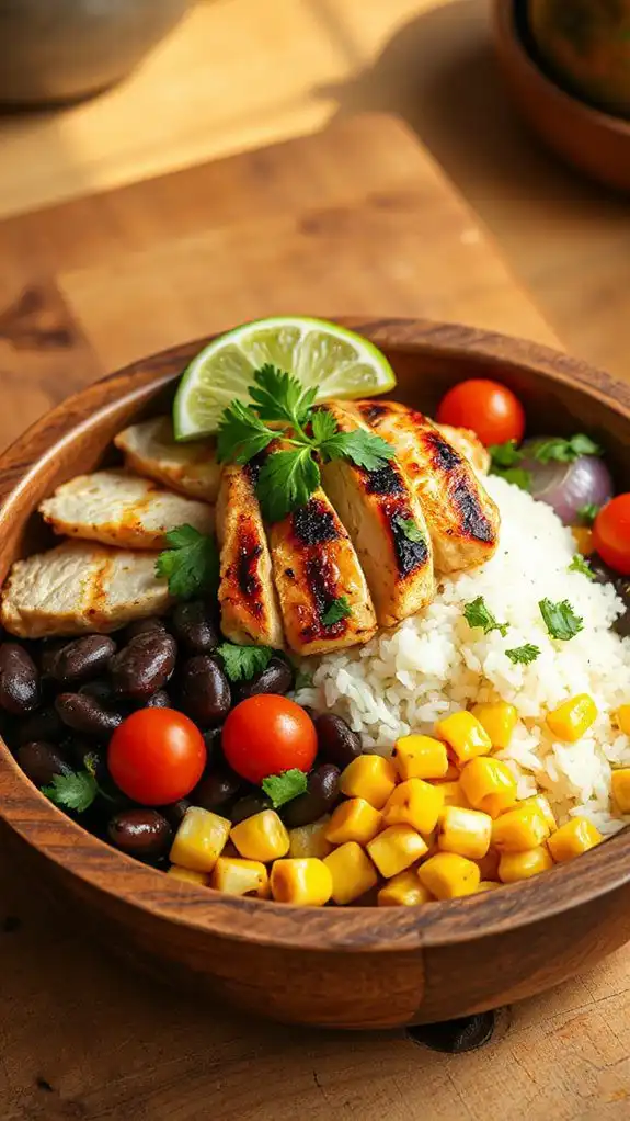 grilled chicken cilantro rice
