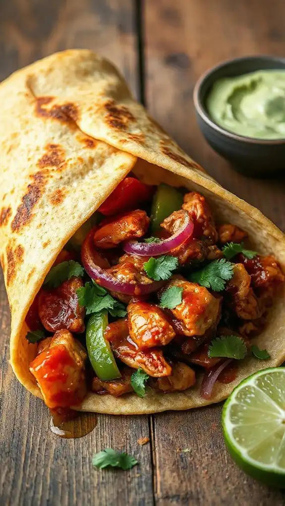 grilled chicken in wrap grilled chicken in wrap