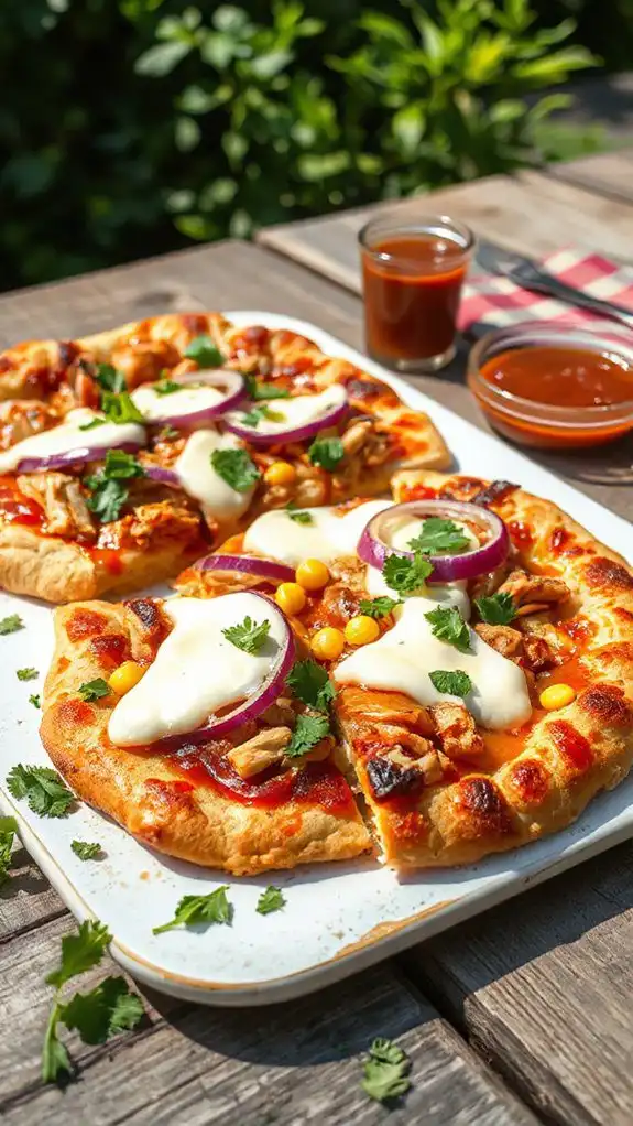 grilled chicken on flatbread