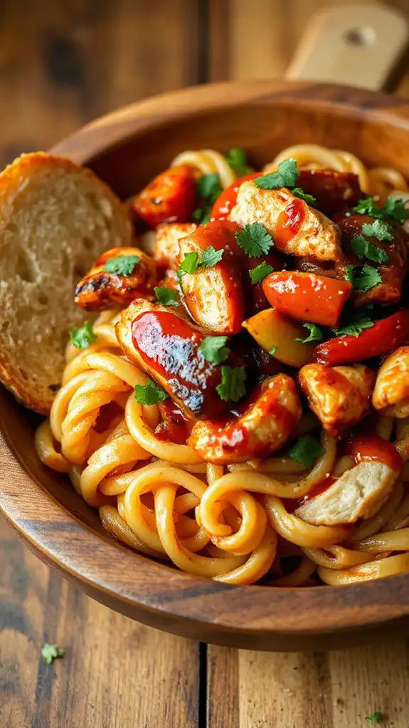 grilled chicken pasta dish