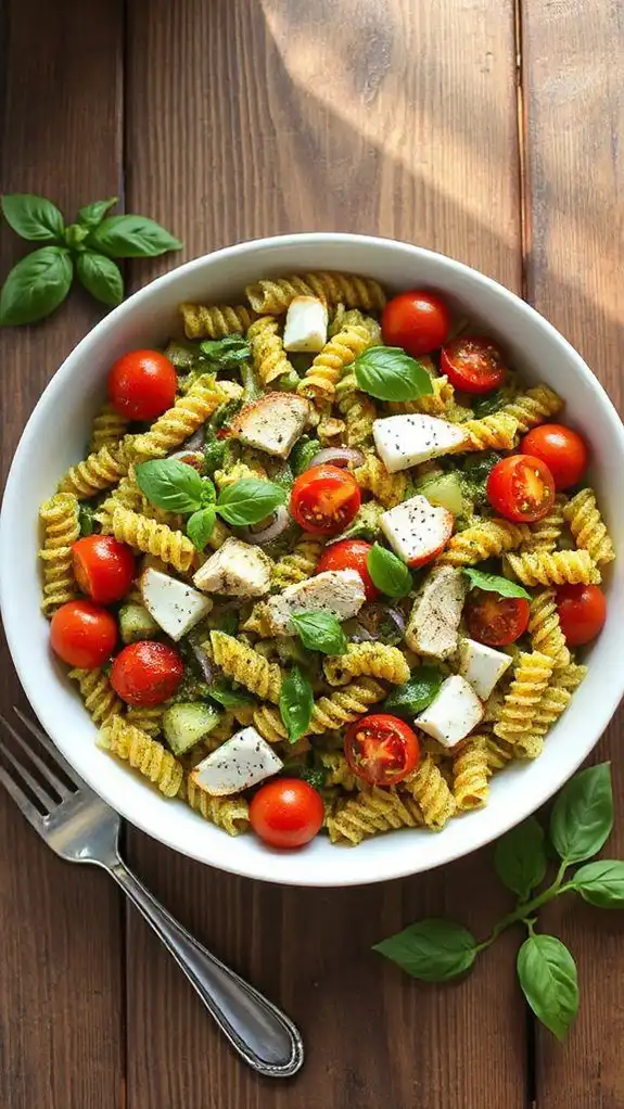 grilled chicken pesto pasta salad