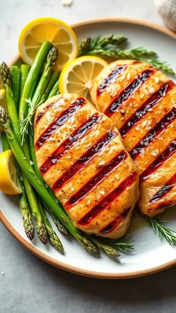 grilled chicken with asparagus
