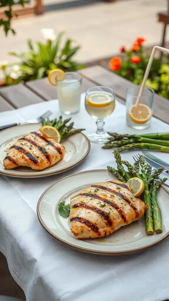 grilled chicken with asparagus