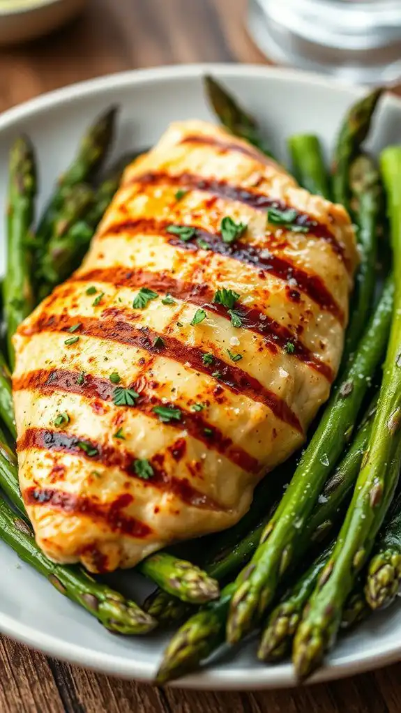 grilled chicken with asparagus