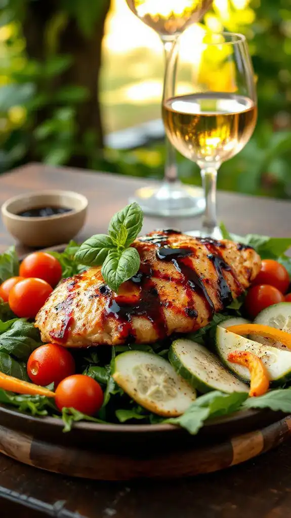 grilled chicken with balsamic glaze