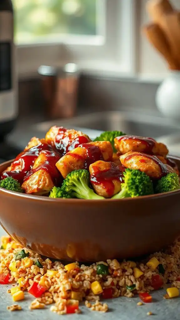 grilled chicken with broccoli
