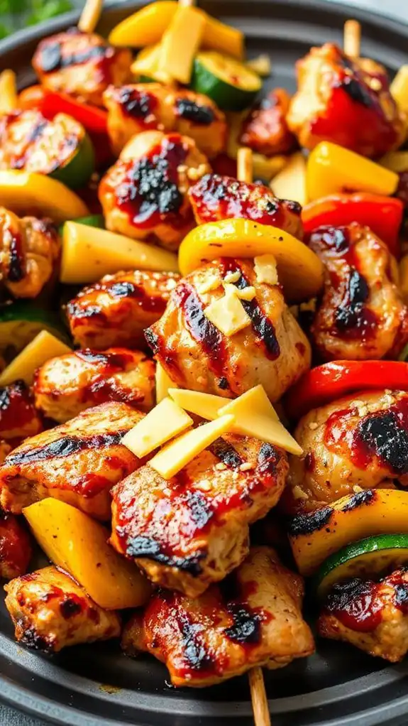 grilled chicken with cheddar