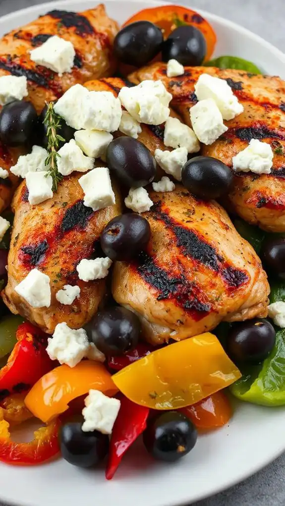 grilled chicken with feta