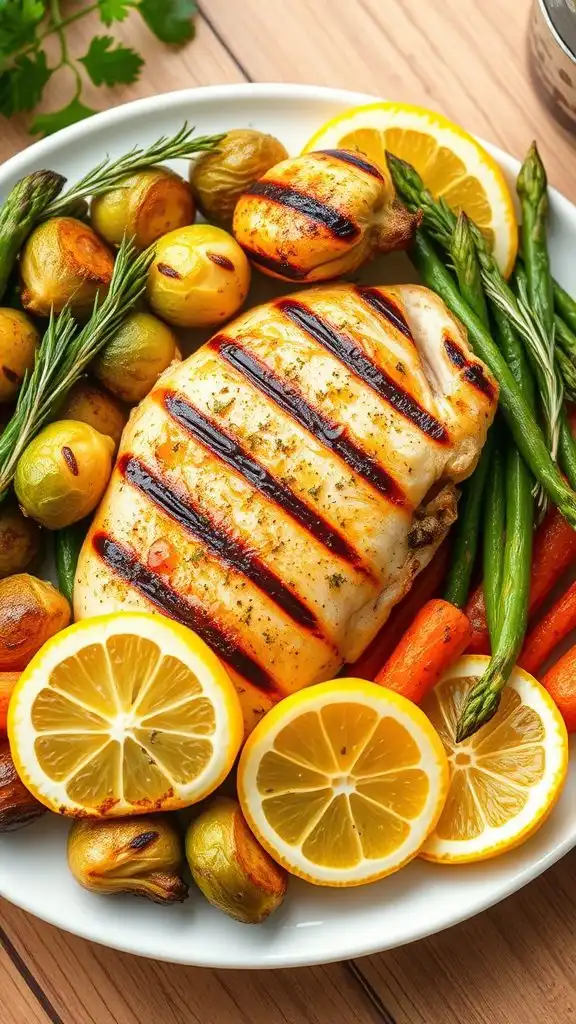 grilled chicken with herbs