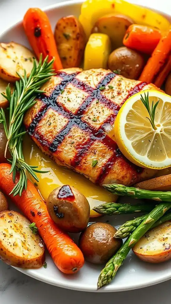 grilled chicken with herbs