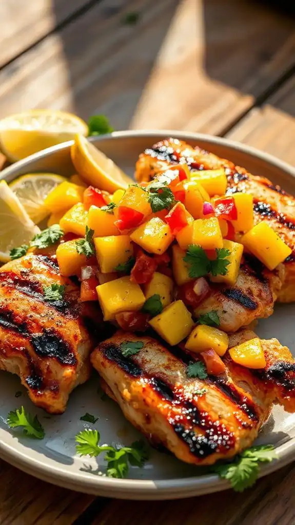 grilled chicken with mango salsa