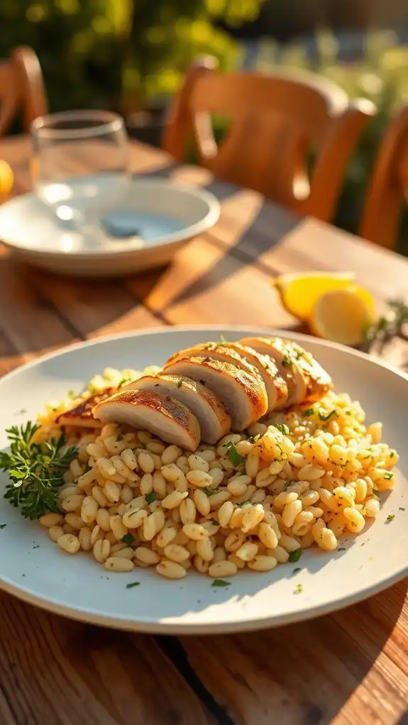 grilled chicken with orzo grilled chicken with orzo