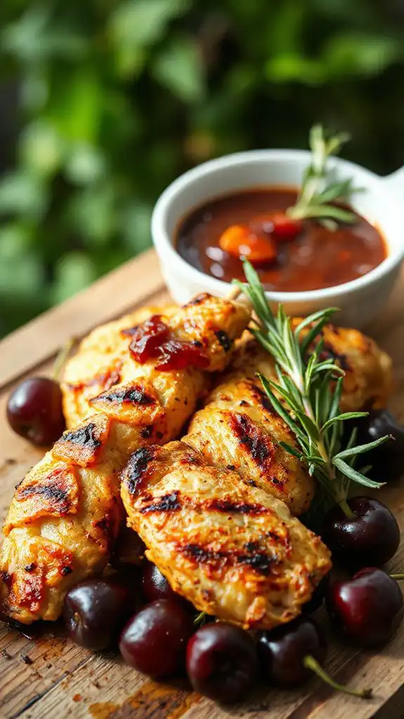 grilled chicken with sauce