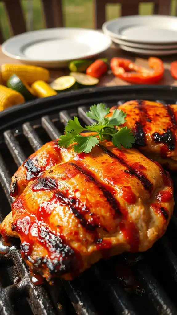 grilled chicken with smokiness