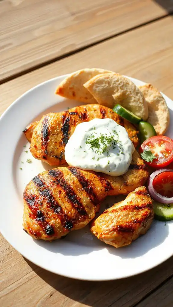 grilled chicken with tzatziki