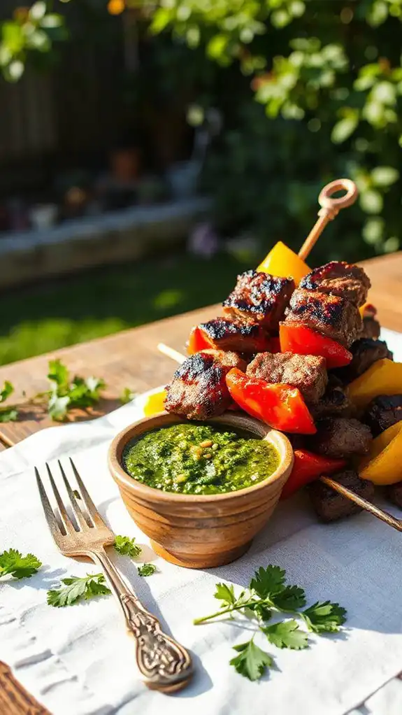 grilled chimichurri flank steak