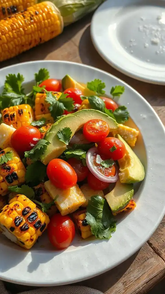 grilled corn avocado salad