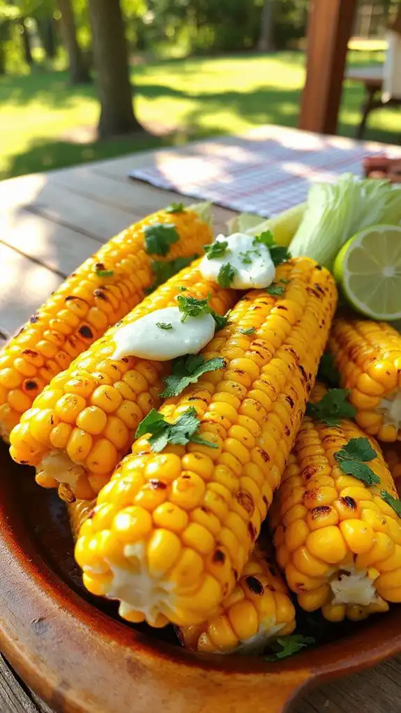 grilled corn with lime butter