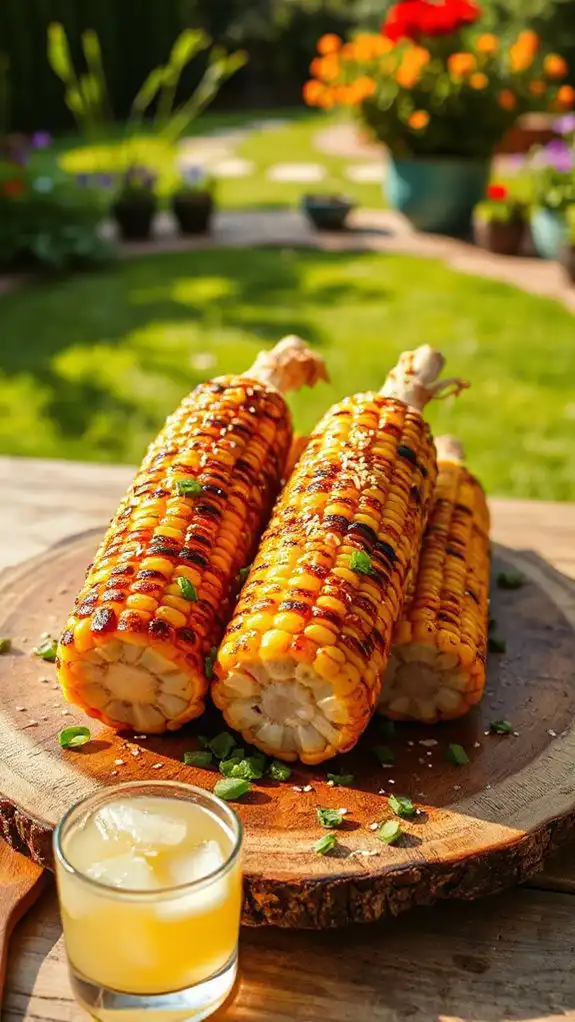 grilled corn with sweet soy